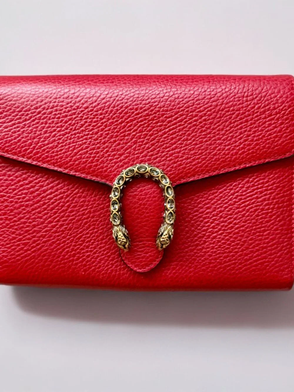 Gucci Red Leather Dionysus Wallet on a Chain - Picture 2 of 15
